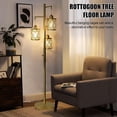 thumbnail image 4 of 68" Gold Floor Lamp, Dimmable Industrial Floor Lamps for Living Room, 3 Light Rustic Standing Tall Lamp Including 3 PCS 6W E26 Bulbs, Farmhouse Tree Floor Lamp for Bedrooms, Office, Bar, 4 of 14