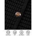 thumbnail image 6 of Women Knit Cardigan Sweaters Fall Fashion Long Sleeve Button Down Trendy Casual Jacket Winter Clothes Black XL, 6 of 9