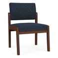 thumbnail image 1 of Pemberly Row Reception Waiting Room Armless Guest Chair/Walnut Wood/Blue, 1 of 5