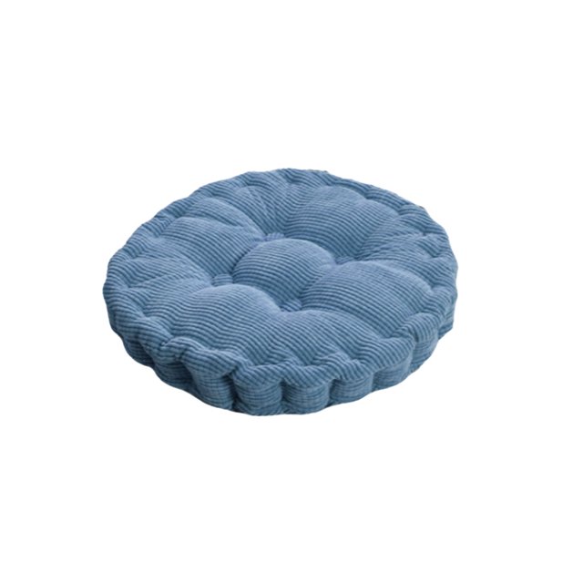 Yuarrent Almohadillas redondas de pana para silla, asiento y cálido, cojín Tatami, sillas de comedor gruesas, almohada para el suelo, Decoración del hogar Azul
