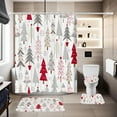 thumbnail image 5 of Christmas Bathroom Set 4 Piece – Santa Shower Curtain with Toilet Mat and 2 Non Slip Floor Mats Waterproof Holiday Bathroom Decor for Festive Home Christmas Theme, 5 of 6
