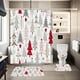 thumbnail image 5 of Christmas Shower Curtain Santa Curtain Background Cloth Hanging Cloth Bathroom Set, 5 of 6