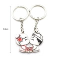 thumbnail image 5 of OPOLSKI 1 Pair Key Chain Cartoon Decorating 3D Effect Zinc Alloy Lovers Gift Wedding Favors Keyring A, 5 of 8