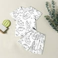 thumbnail image 2 of Girls Two Piece Sleepwear Set Cute Printed Pajamas For Everyday Wear Soft Stretchable Outfits Outdoor Activities Cozy Robes Spring Summer Comfort, 2 of 7