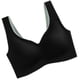 thumbnail image 5 of Sujetador sin costuras Sport Yoga Running Hacer subir Vest Underwire Soft Sleep Ropa interior de mujer, Negro, XXL sidaley  AP001300-04B, 5 of 7