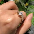 thumbnail image 3 of KANISHKAGEMS&JEWELS Bezel Set Moissanite Ring 3 Stone Moissanite Engagement Ring Marquise Moissanite Ring Triple Stone Ring Silver Trilogy Ring For Women, 3 of 5