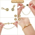thumbnail image 4 of 12 Pieces Locking Magnetic Jewelry Clasp Round Necklace Clasp Closures Bracelet Extender for Jewelry Making - Gold+Silver, 4 of 7