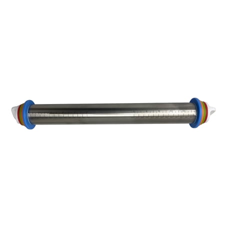 Stainless Steel Rolling Pin Flour Stick with Calibration Kitchen Baking Tools
