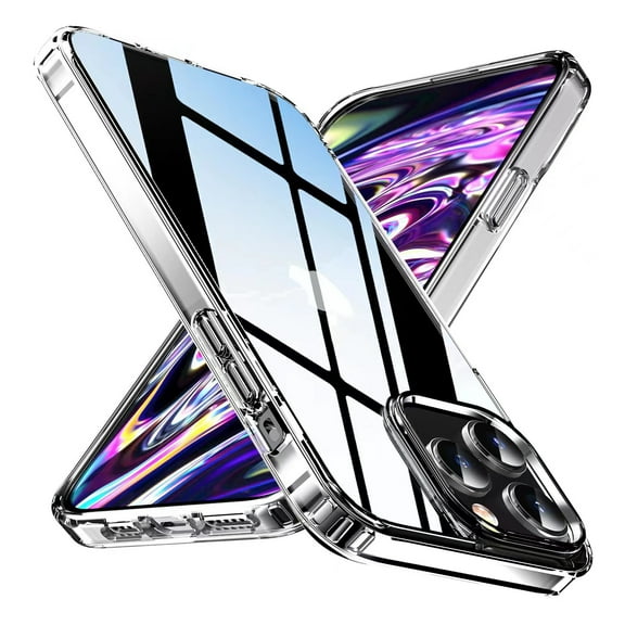 Decase Ultra Slim Crystal Clear Case for iPhone 14 Pro Max 6.7 inch with Wireless Chargers Shockproof Resists Yellowing Enhanced Drop Protection,Clear