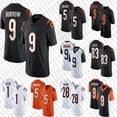 thumbnail image 2 of NFL_Jersey Joe Burrow Mixon JaMarr Chase Custom Football Jersey Tee Higgins Sam Hubbard Trey Hendrickson Logan Wilson Myles Murphy Tyler Boyd Ted Karras Mens Womens Youth KIDS, 2 of 7