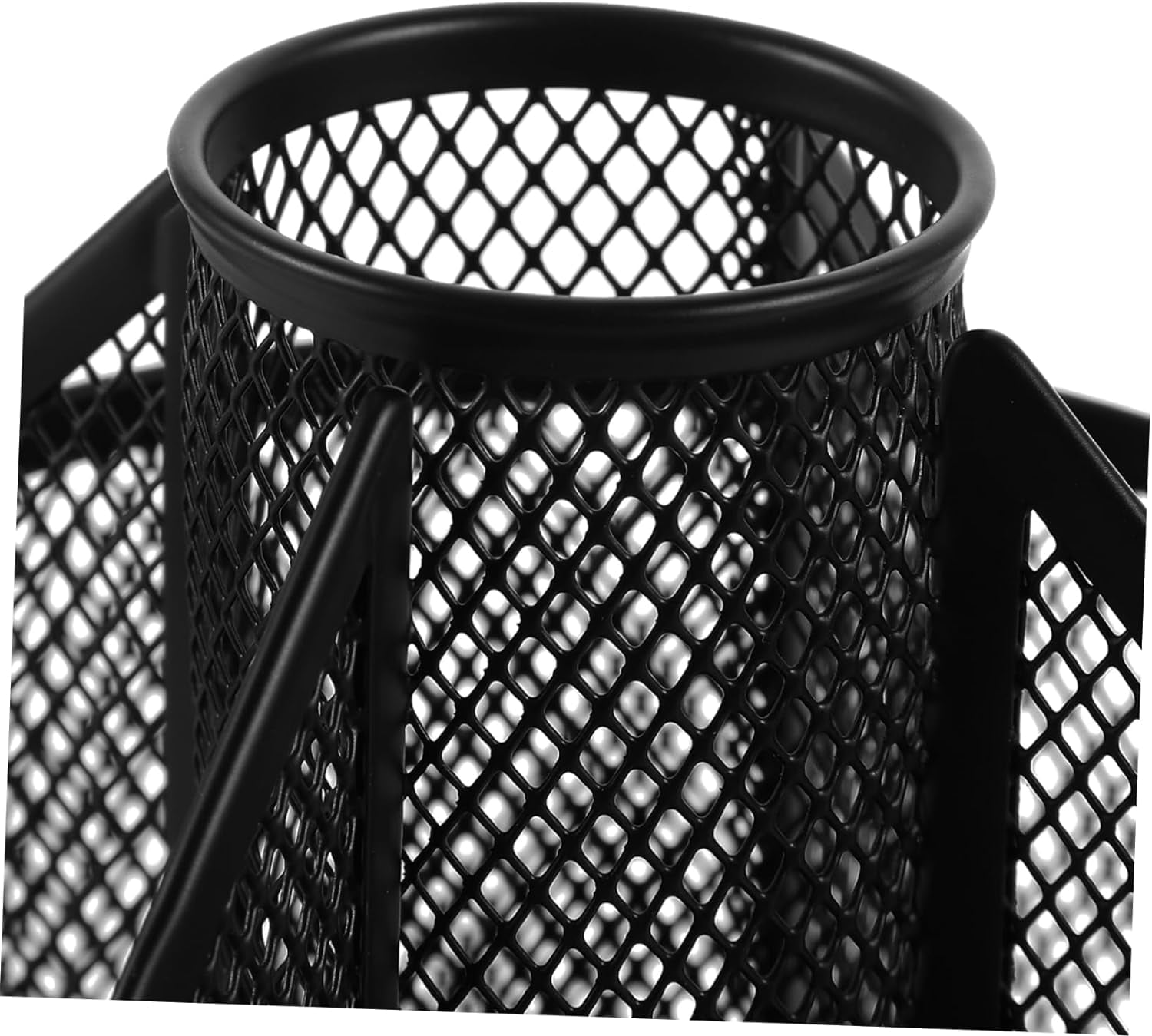 Rotating Storage Box Marker Organizer Rotating Crayon Organizer Black Pen Holder Slots Pen Cup Crayon Holder Lead Pencils Desktop
