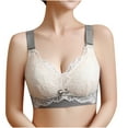 thumbnail image 4 of Darzheoy Wire-Free Bra for Women Ladies Comfortable Breathable No Steel Sexy Lace Gathering Adjustment Lift Bra Underwear Push Up 34/75E, 4 of 9