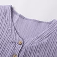 thumbnail image 6 of RMGVDSD Womens Tops Summer Sweater Women's Blouse Solid Color Button Fashion Short Sleeve Shirts Sweater Fall Outfits for Women /Purple, 6 of 8