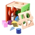 thumbnail image 1 of Caja de clasificación con forma de creativa, bloques de construcción, actividad de aprendizaje, juguete clásico, 1 of 8