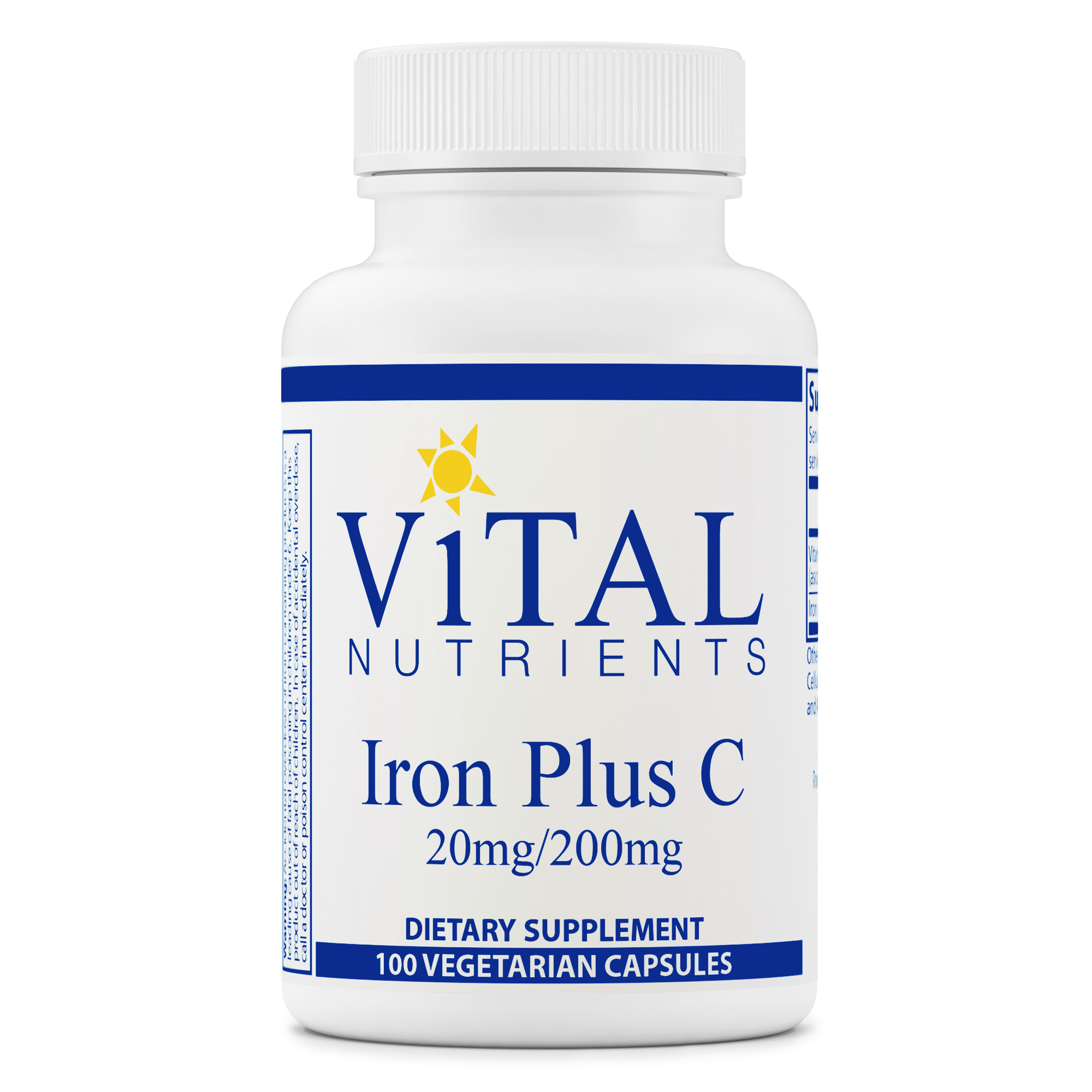 Vital Nutrients Iron Plus C Supports Healthy Cognition and Energy
