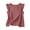 Brick Red, variant on Women's Cotton Linen Blouse, Loose Fit Side Split Hem Tunic, 3-Button Front V-Neck Top, 3/4 Roll-Up Sleeve Shirt, Summer Muslin Button-Down Shirt, Bohemian Style Outfits