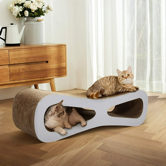 SAEWUD Cat Scratching Pad Post Board Lounge Scratcher Mat Toy Play Rest Bed with Catnip – Durable, Multi-Functional, Perfect for Play & Relaxation