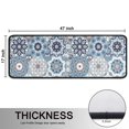 thumbnail image 5 of Kitchen Rugs Sets Of 2,Blue Ethnic Geometric Pattern Anti Fatigue Kitchen Mat Rugs Non Slip Washable,Decorative Kitchen Floor Mats for Kitchen,Sink,Laundry,17"x47"+17"x47", 5 of 5