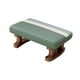 thumbnail image 2 of Reposapiés con patas de madera, taburete rectangular, taburete acolchado, otomano pequeño Verde, 2 of 9