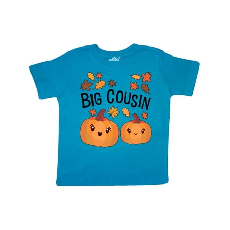 

Inktastic Big Cousin Pumpkins with Fall Leaves Gift Toddler Boy or Toddler Girl T-Shirt