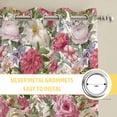 thumbnail image 6 of Pink Spring Floral Kitchen Curtains Window Panels, Vintage Summer Botanical Insulated Window Treatment Curtain, Grommet Curtains for Bedroom/Living Room/Bathroom, 2 Piece 42"Wx54"L, 6 of 8