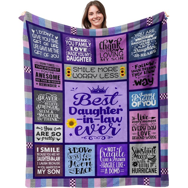 LHSHID Daughter in Law Gifts Gifts for Daughter in Law Blanket Birthday Gifts for Daughter in Law Daughter in Law Wedding Gifts Unique Gift for Future Daughter in Law Throw Blanket 30"x40"