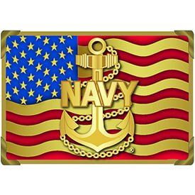 U.S. Navy Belt Buckle Enamel Blue & Red