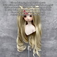 thumbnail image 3 of Ball Jointed Doll Wig, Synthetic Soft and Comfortable Doll Curly Hair Wig Simple and Easy to Operate Clip on Long Curly Hair Ponytail for DIY Doll Making, 3 of 7