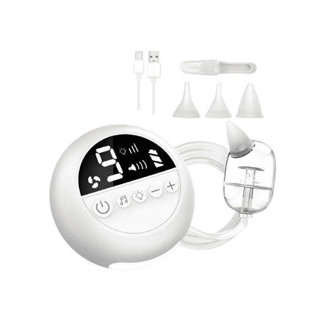 Aspirador Nasal Eléctrico Para Bebés Redondo Malubero Blanco