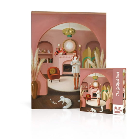 New York Puzzle Company The Goldfish Bowl Mini 100 Piece Mini Puzzle