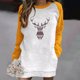 thumbnail image 2 of Vestido de Sudadera Para Mujer Vestido de Navidad Moda Casual Estampado Manga Larga Cuello Redondo Contraste Color Suéter Top Odeerbi  ODB172725, 2 of 5