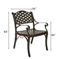thumbnail image 4 of PULUOMIS 3 Piece Outdoor Patio Bistro Set include 30.7" Bistro Dining Table and 2 Backyard Garden Chairs Set, 4 of 5