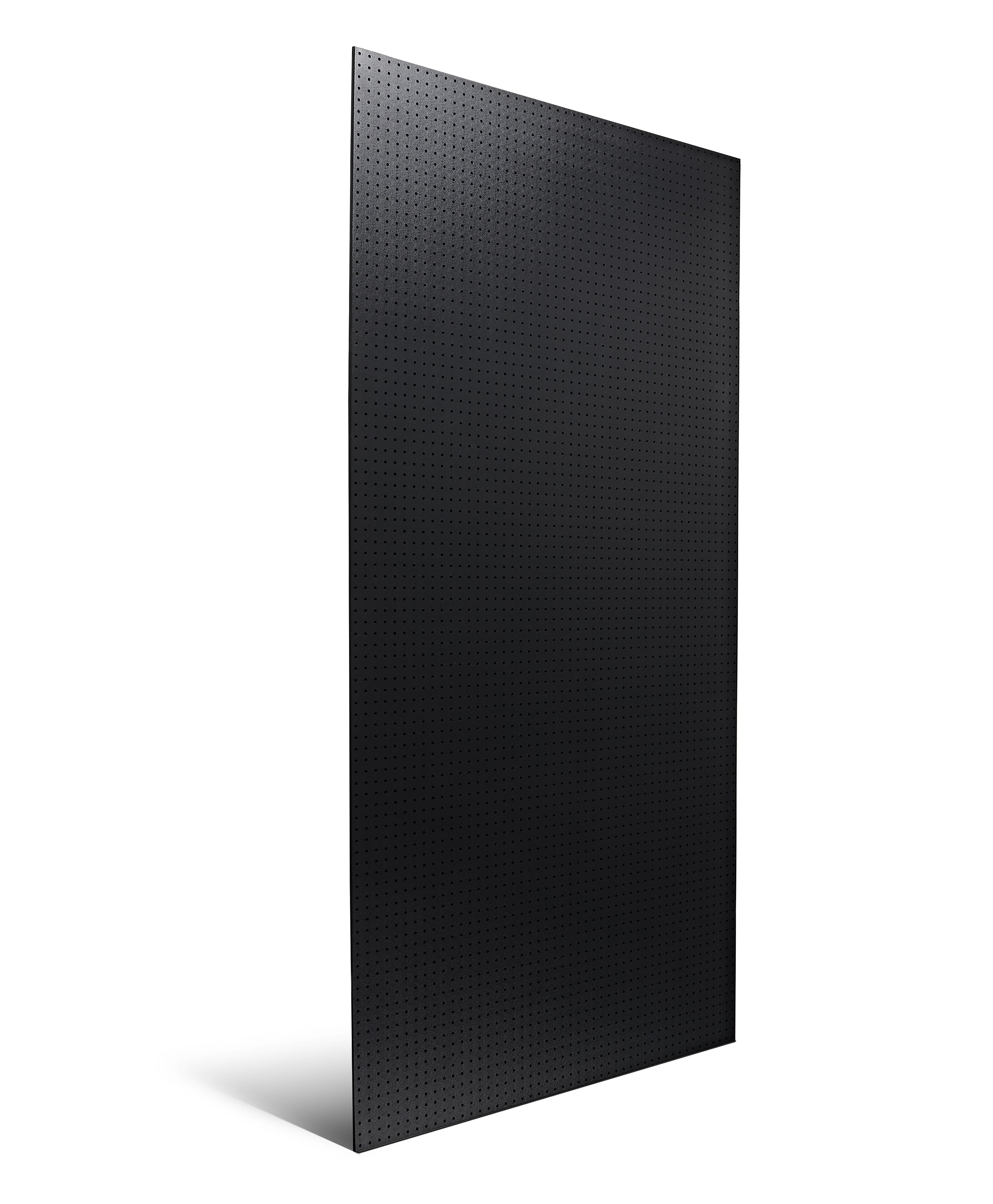 48 In. W x 96 In. H x 1/4 In. D Black ABS Pegboard with 9/32 In. Hole ...