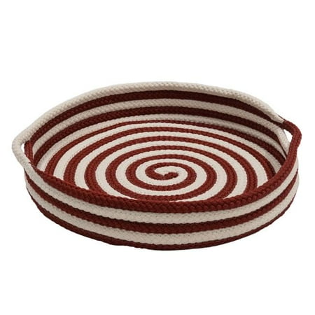 

Colonial Mills ND01A018X003 18 x 18 x 3 in. Candy Cane Round Tray - Red