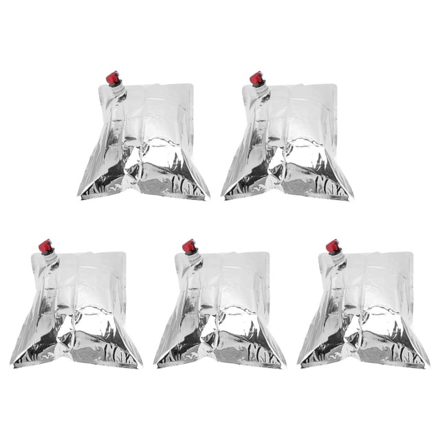 Liquid Jug Bags With Tap, Convenient Storage Water Storage Container Bag 5Pcs Space Saving Long Service Life For Party For Home 5L