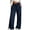 18# Navy, variant on Womens Wide Leg Sweatpants Baggy Drawstring High Waisted Joggers Oversized Lounge Pants Open Bottom Trousers with Pockets Dark Gray XL