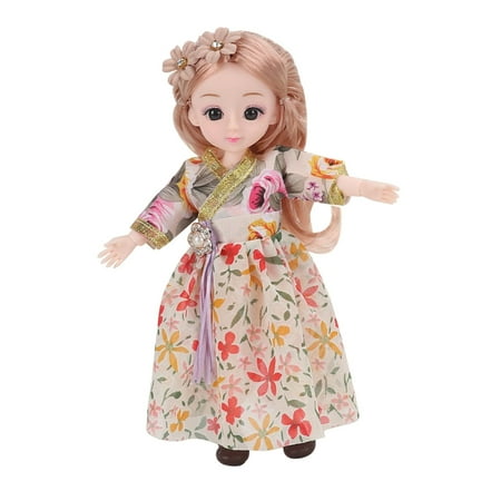 

23cm Girl Doll Flexible Joints Fashion Doll with Dress & Shoes Girl Toy