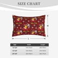 thumbnail image 4 of Naloa Vintage Santa Skiing Red Plaid Pillowcase, Throw Pillowcase, Wrinkle-Free, Stain-Resistant with Hidden Zipper for Bedroom Sofa-16"x24", 4 of 6