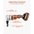 thumbnail image 6 of VEVOR Cordless Metal Nibbler, with 18 V 2000 mAh Battery, 1200 RPM Brushless Motor, Electric Nibbler Metal Cutter with Plastic Carrying Case for Cutting Stainless Steel, Aluminum, and Copper Sheet, 6 of 9