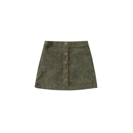 

Douhoow Baby Girls Fashion Solid Color Corduroy Skirt Kids Stylish Short Skirt 0-3Y