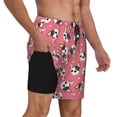 thumbnail image 2 of Kdxio French Bulldog Face Print Men'S Swim Trunks With Compression Liner 7 Inch Inseam Quick Dry Swim Shorts, 2 of 7
