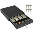 thumbnail image 1 of Volcora Tiroir-Caisse Électronique 13 Pouces pour Système de Point de Vente (POS) avec Plateau pour 4 Billets 5 Pcs, Compartiment Amovible pour Pièces, 24V, RJ11/RJ12 K, 1 of 7
