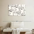 thumbnail image 2 of Elephant Stock Women's Faces Illustration Wall Art - Horizontal Canvas Wall Art - Living Room Wall Decor - People Canvas - White And Black Decor - 36" x 24", 2 of 8
