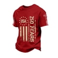 thumbnail image 2 of USA 250 Years Patriotic Shirt Men Vintage American Flag Graphic T Shirt America 250th Anniversary Casual Tee, 2 of 6