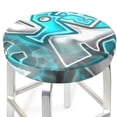 thumbnail image 3 of Lsque Geometry Dash Round Bar chair cushion covers Velvet Fabric Premium Comfort Protects from Scratches and Stains for 14-17 Inch Chair- 12 inch, 3 of 7