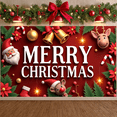 thumbnail image 5 of Festive Banner Merry Christmas Decorative Design Gingerbread Ornament Holly Decoration Christmas for Holiday Celebration Indoor Decoration Party Background, 5 of 9