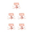 thumbnail image 1 of kurtrusly Kitchen Hanger Self-adhesive Replacement Solid Color Rotatable 6 Claw Detachable Cup Brush Rack Holder Accessories Pink 5Set, 1 of 6