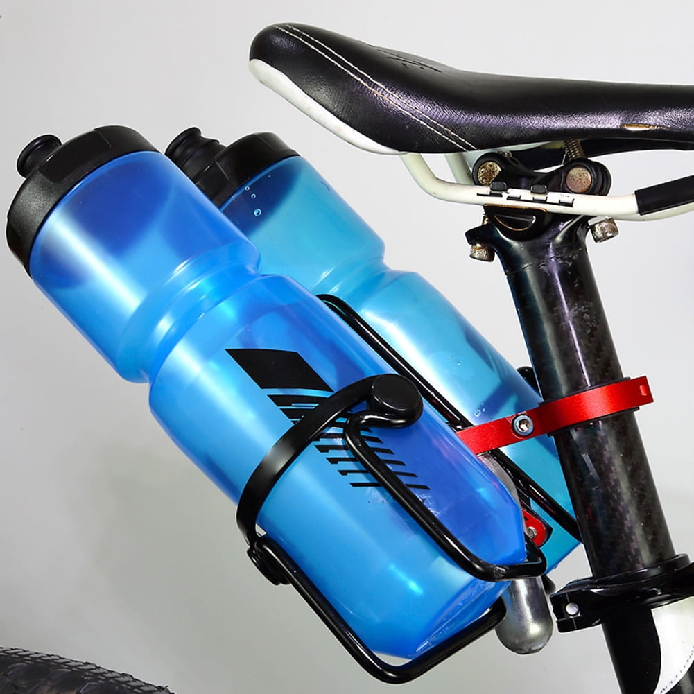 MTB Bike Bicycle Cycling Water Bottle Dual Rack Stand Clamp Cage Holder Adapter Walmart