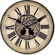 Tree of Life Wall Clock | Beautiful Color, Silent Mechanism, Made in USA