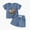 08 Dark Blue, variant on Kaprioy Baby Boy Easter Outfits Toddler Boys Summer Clothes Short Sleeve Easter Rabbit Truck Embroidery T-Shirt Striped Solid Shorts 2Pcs Set